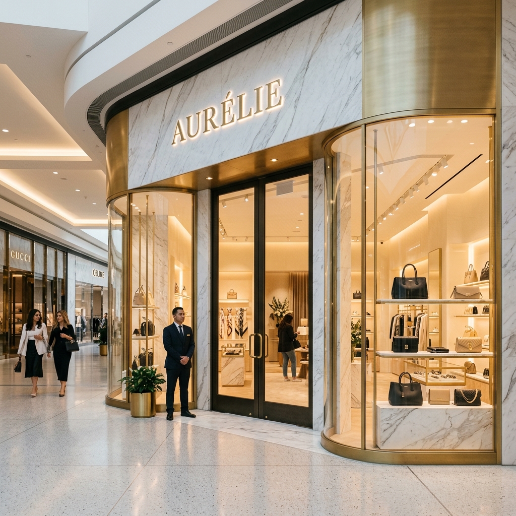 Luxury brand storefront